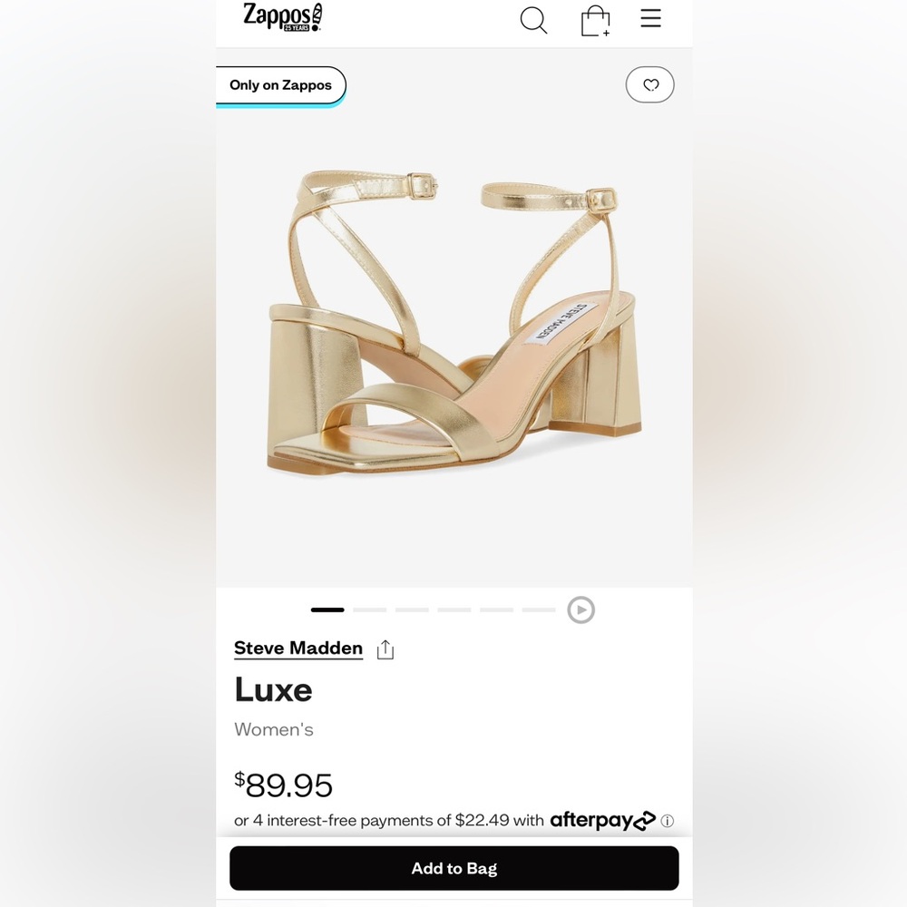 Steve Madden Luxe Gold sandals size 8.5